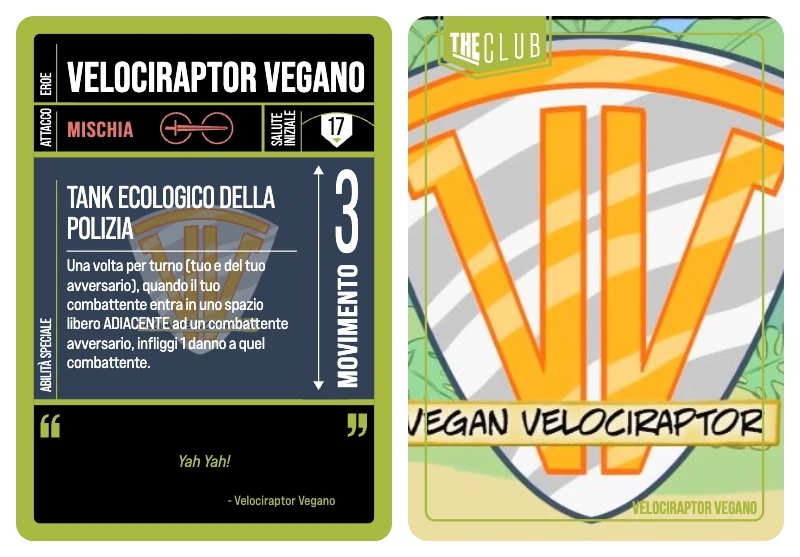 The Unmatched Club | Fan Deck - Velociraptor Vegano